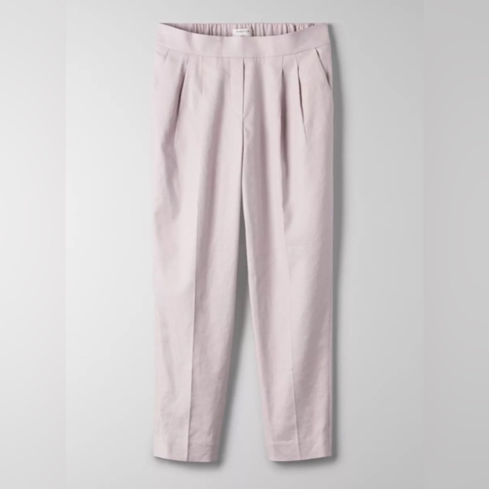 Aritzia Babaton Cohen Linen Pant in Lilac Fog